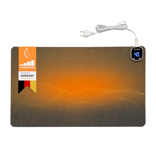 Sous-main chauffant Mi-Heat 60 x 36 cm avec 4 niveaux de chauffage et arrêt automatique – Tapis de souris Tapis de souris chauffant