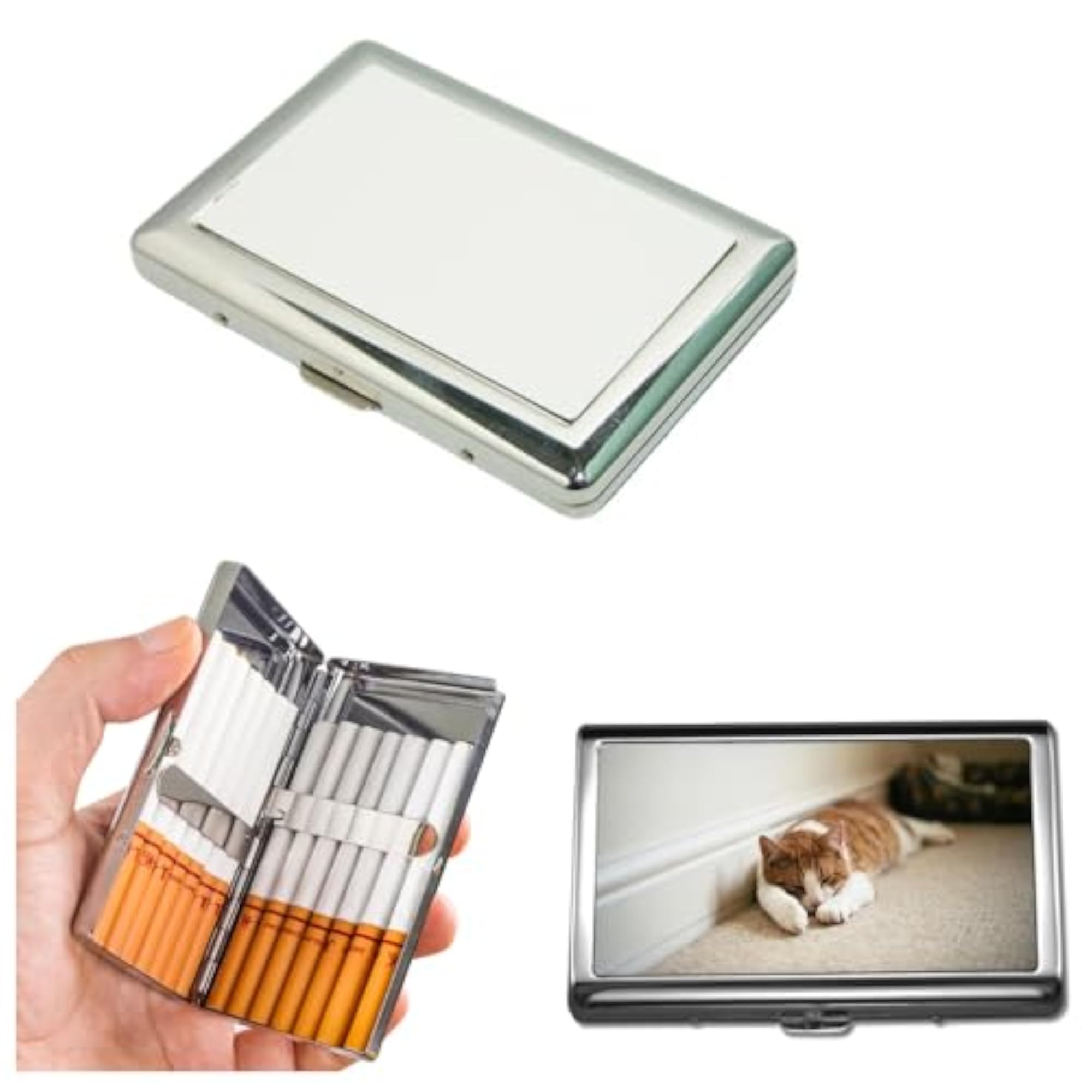 10 pcs Sublimation Blank Metal Cigarette Case for DIY Printing