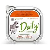 Almo Nature Daily, Alimento Umido per Cani Adulti con Vitello e Carote - 300g, Confezione da 9