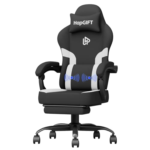 HapGIFT Sedia Da Gaming, Ergonomica Sedia Gaming Ufficio con Tessuto High-Tech, Poltrona Gamings con...