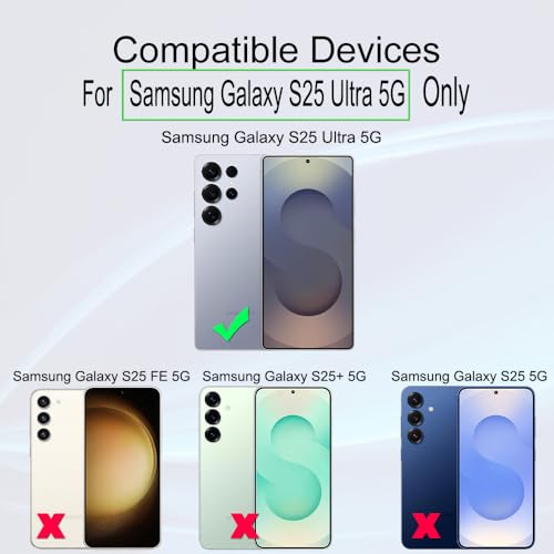 Image of Ibywind Screen Protector For Samsung Galaxy S25 Ultra 5G 6.8 inch(2 Pack),9H Hardness Tempered Glass,With 1Pc Camera Lens Protector,1Pc Back Carbon Fiber Film,Easy to Install