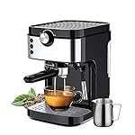QJRGUY Bar Espresso Coffee Maker Machine with Milk Frother for, Latte and Mocha, Cappuccino, 1372-1633 W