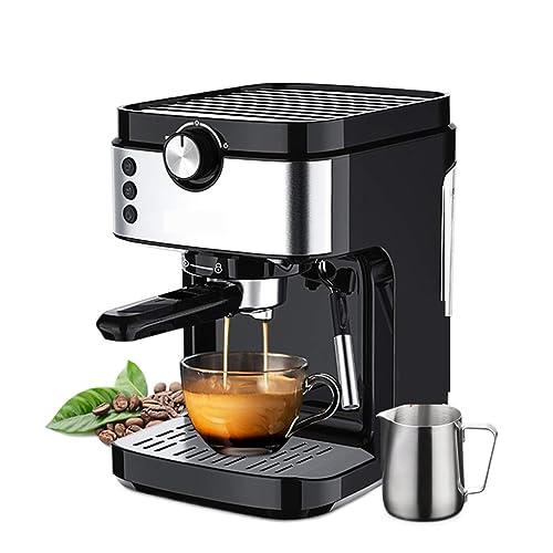 QJRGUY Bar Espresso Coffee Maker Machine with Milk Frother for, Latte and Mocha, Cappuccino, 1372-1633 W