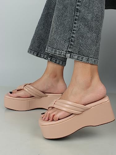 Image of Smart & Sleek Crossover-Strap Platform Heels Sandal for Women & Girls-F9