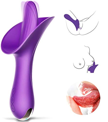 Female Tongue Vibration Toy Oral Tongue Simulator, 12-Frequency Vibration and Suction Rod, Blouse