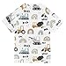CaTaKu Cars Rainbows Trucks Boys Rash Guard Swim Shirts Toddler Quick Dry UPF 50+ Rashguard Short Sleeve 3t