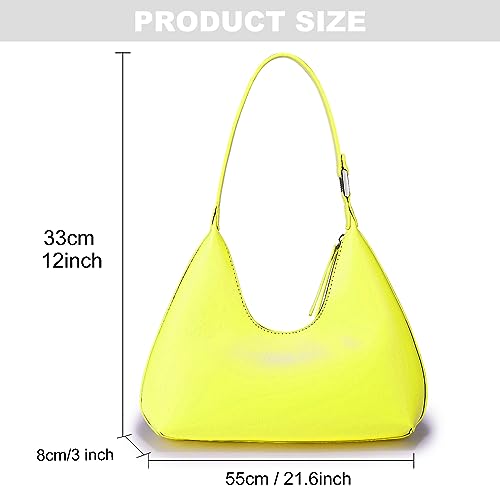 Image of Women's Crescent Shoulder Small Hobo Shoulder Bags for Women Fashion Wallet Underarm Clutch Handbag (Green)