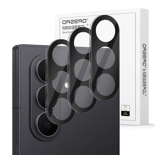 Orzero (3 Pack) Camera Lens Protector Compatible for Samsung Galaxy Z Fold 7, Protector de Cámera Tempered Glass 9H Precise Camera Cutouts Anti-Scratch Does Not Affect Night Shots and Flash