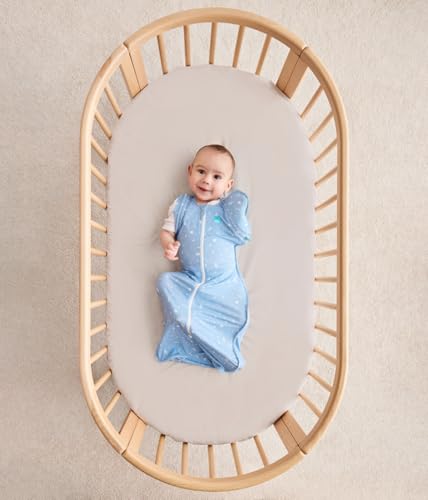 Image of Love to Dream Swaddle UP Transition Bag, Luxuriously Silky Soft Viscose from Bamboo, Baby Sleep Sack, Patented Zip-Off Wings, Snug Fit Helps Calm Startle Reflex, 1.0TOG, 19-24lbs, Blue