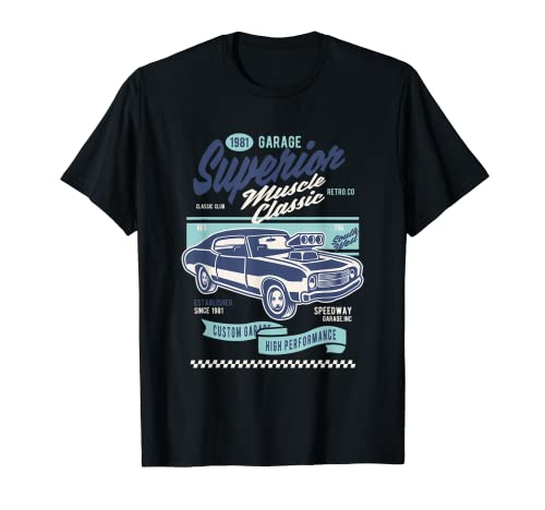 American Muscle cars camiseta para los entusiastas del coche retro Camiseta