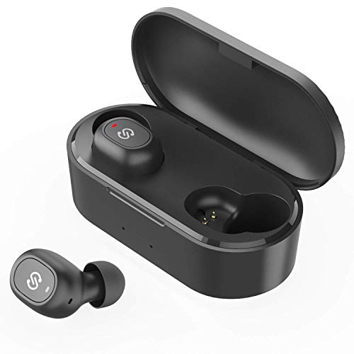 SoundPEATS True Wireless Earbuds, [2020 Truefree + ]Bluetooth 5.0 Mini Headphones in-Ear Stereo Wireless Earphones with Mic Binaural Calls, One-Step Pairing, Total 40 Hours