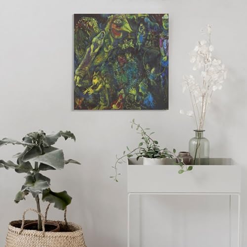Impression sur toile Chagall Beast Lore Art deco murale moderne sejour 60x60cm - 4