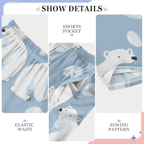 Bear and Ice Boys Long Pants Soft Trousers Elastic Waist Kids Lounge Bottoms with Pockets S-XL4
