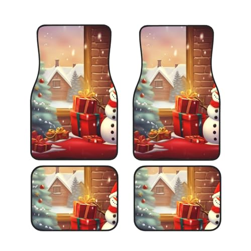 Tapis de sol de voiture universels lot de 4 pièces robustes pour l'avant et l'arrière