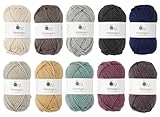 原ウール knitworm 毛糸 10玉セット Melange L メランジ極太 極太 30g(45m) ウール60％ アクリル40％ (31.アソート3)
