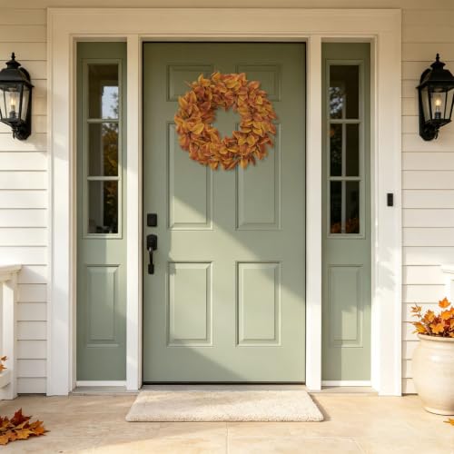 20" Fall Wreath for Front Door, Artificial Autumn Wreath - image 7