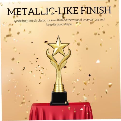 Trophée étoile en plastique doré de 28 cm pour compétitions - 4