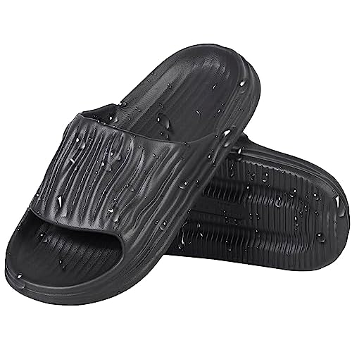 Shower Shoes With Drainage Holes Dry Quickly Bath Slippers Non Slip Indoor Home Bedroom Pool Slides Lightweight Beach Sandals Soft Sole Open Toe House Slippers
