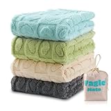 Yagle Mate 4 Pcs Baby Blankets for Boys Soft Toddler Small Blanket for Daycare, Fleece Kid Mini Blanket for Crib Baby Shower, 30 X 40, Blue Green White Grey