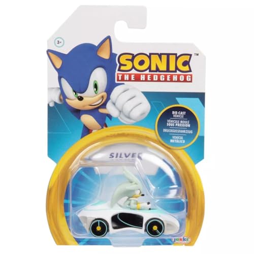 Vehículo Sonic The Hedgehog Team Racing Plata Die-Cast miniatura 1