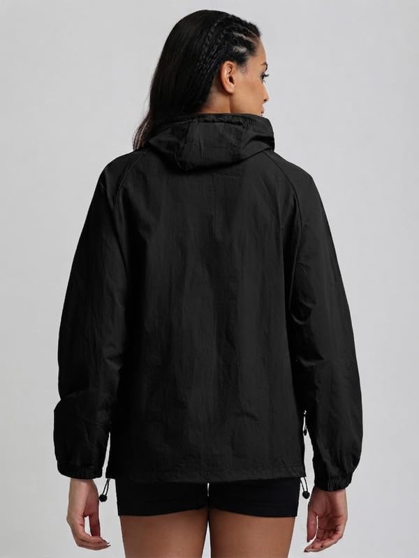 Image of CHKOKKO Sunscreen Jacket For Women With Hood Upf 50+ UV Tan Sun Protection | Wind Proof Lightweight Breathable Quick-dry Water-repellent Fabric | For Gym Sports Running Biking And Dailywear