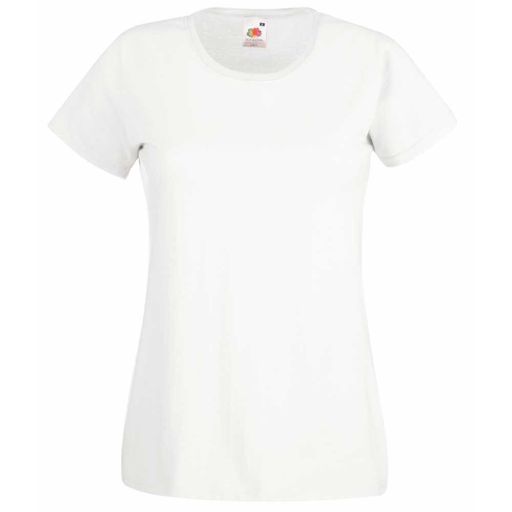 Fruit of the Loom Ladies Fit Valueweight Crew Neck Cotton T-Shirt White