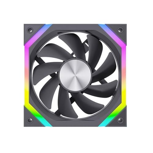 Ventilateur de boîtier PC 12cm ARGB 4 broches PWM noir discret