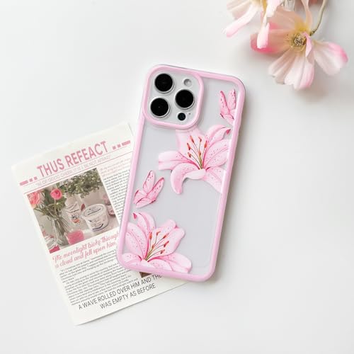 NITITOP Compatible for iPhone 13 Pro Max Case Clear Flowers - Pink by NITITOP - Used condition - Image 4