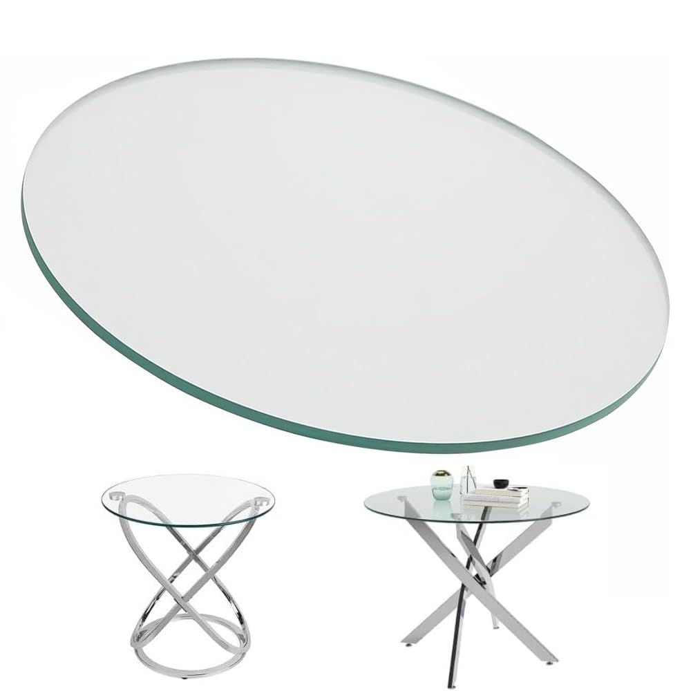 Plateau de table en verre de 950mm pour salle à manger