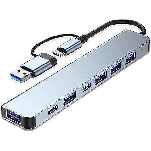 VIENON Aluminum 7 in 1 USB C Hub with USB 3.0, USB 2.0 Ports for MacBook Pro Air and More Devices Cover