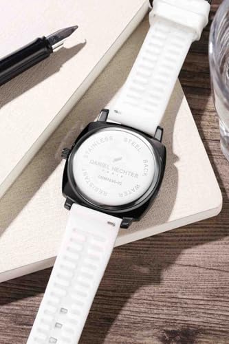Image of Daniel Hechter Paris Vaneau Collection Analog Watch for Men - Water Resistant Quartz Movement, Date Display with Silicon Strap