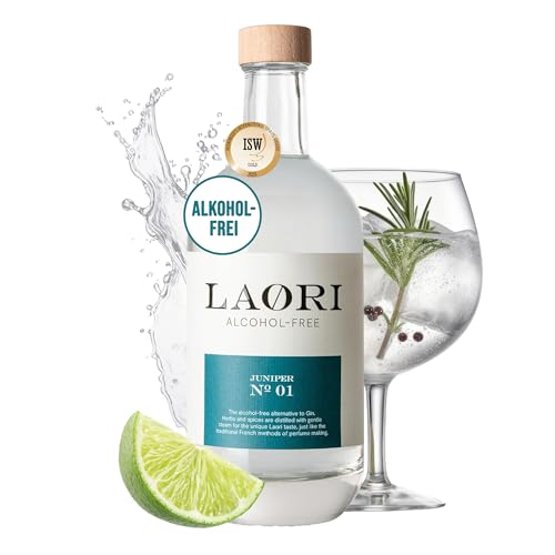 Laori Juniper No 1 | Alkoholfreie Alternative zu Gin | Natürliche Botanicals | Frei von künstlichen Aromen | Vegan & Zuckerfrei | Mild-würzige Frische | 500 ml
