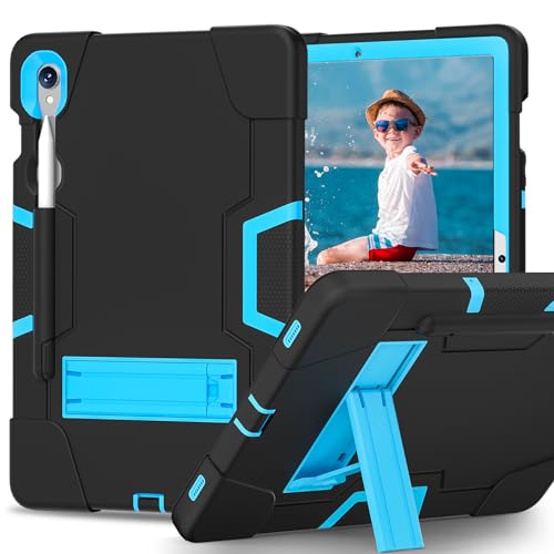 Coque Galaxy Tab S9 11" robuste en TPU antichoc bleu et noir pour tablette Samsung 2023