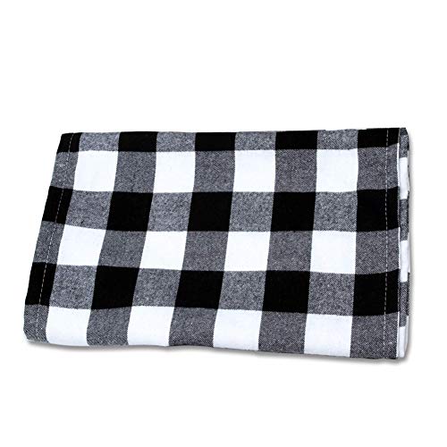 Fowecelt Buffalo Check Table Runner 14 × 84 Inch Cotton Burlap Black White Plaid Reversible Checkered Table Runners for Family Dinners, Christmas Holiday Birthday Party Table Decoration - Thumbnail 6