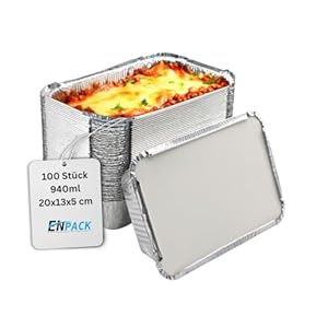 Enpack Aluschale R45-911L 100 Stück mit Deckel