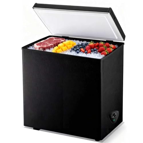 4.99 Cubic Feet Deep Chest Freezer Compact Freezers with Adjustable Thermostat Top Open Door Freezer...