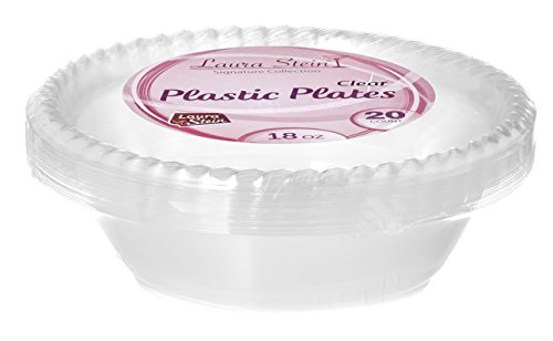 Laura Stein Clear Plastic Bowls (18 Oz - 20 Plastic Bowls)