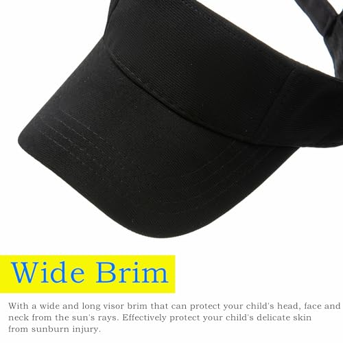 AVJERA Kinder Visor Cap Sonnenhut für 4-10 Jahre Jungen Mädchen Sonnenschutz Strand Sommerkappe Sonnenvisier Kind Running Visor Golf Tennis Sport Kappe mit Sonnenblende Schirmmütze Baseball Kappe