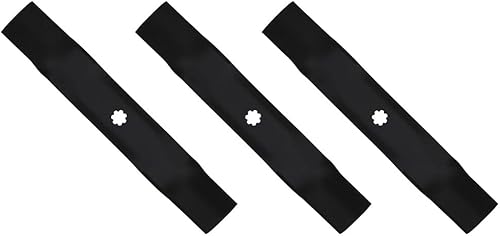 Miniatura 4 de RAParts 91853 - Tres cuchillas de cortacésped de 48 pulgadas para John Deere D140, D140 D150