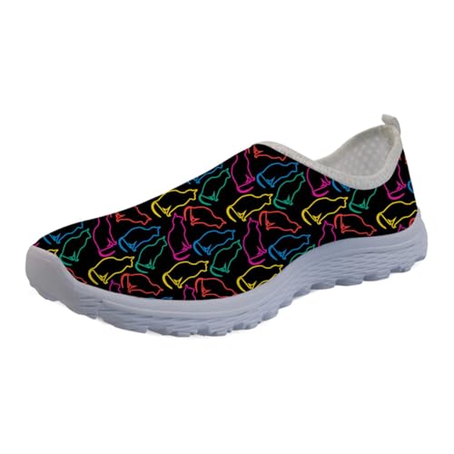 Forchrinse Music Note Women’s Walking Shoes Men’s GO Walk Soft Mesh Slip on Sneakers Lightweight Work Shoes4