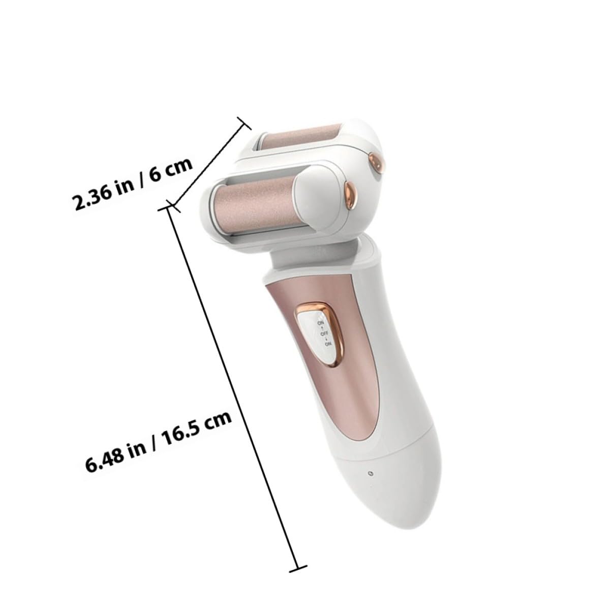 LIFKOME Elektrischer Fußschaber USB Wiederaufladbar Praktisches Fußpflegewerkzeug aus Abs mit Quarz für Effektive Hornhautentfernung für Zuhause und Reise