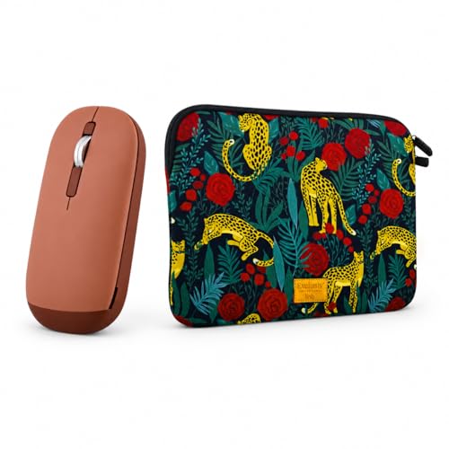 Souris sans fil Bluetooth et pochette ordinateur 14 pouces T'nB housse PC portable