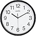 Yoobure 10 Silent Quartz Decorative Wall Clock Non-Ticking Classic Digital Clock Battery Operated Round Easy to Read Home/Office/School Clock (Black)
