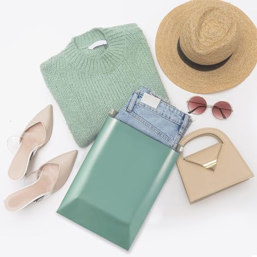 Image of Metronic Poly Mailers 14.5X19 500Pack, Strong Adhesive Shipping Envelopes for Clothing, Waterproof Shipping Bags for Small Businesses, Flexible Mailers Poly Bags, Grayed Jade Green