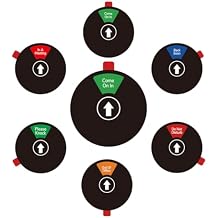Beiyier 2 Pack Office Privacy Door Sign - Black 6 Inch Round Rotating Sign, 6 Options Out Of Office, Do Not Disturb, Please Knock, Come On In, In A Meeting, Please Knock Conference