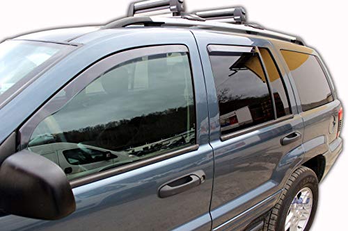 J&J AUTOMOTIVE | Heko Deflecteurs d'air Déflecteurs de Vent Compatible avec Grand Cherokee 1999-2005, Ensemble 4 pi?Ces, Aérodynamique, Montage Facile