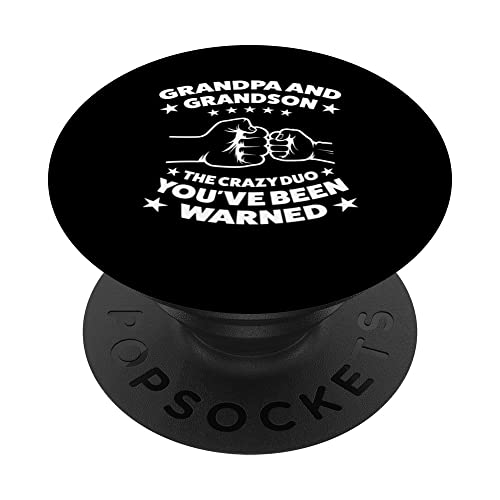 grand-père et petit-fils le duo fou grand-père PopSockets PopGrip Interchangeable