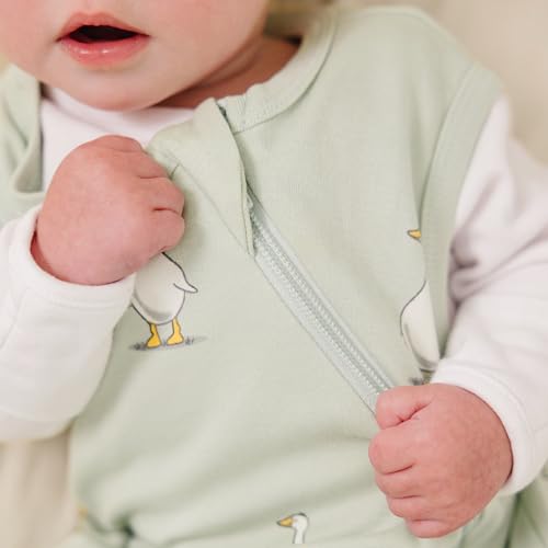 Image of Ecolino Organic Cotton Baby Sleep Sack - 2-Way Zipper Baby Wearable Blanket - Toddler Sleeping Bag Sack - 18-36 Months - Goose