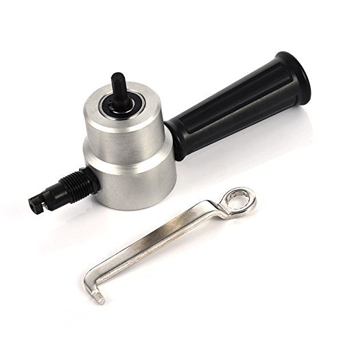Pro Double Head Sheet Metal Nibbler Cutter Holder Tool Drill Attachment Kit Nice