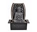 Produktbild Dehner Zimmerbrunnen Zen-Buddha mit LED Beleuchtung, ca. 26 x 21 x 18 cm, Polyresin, grau